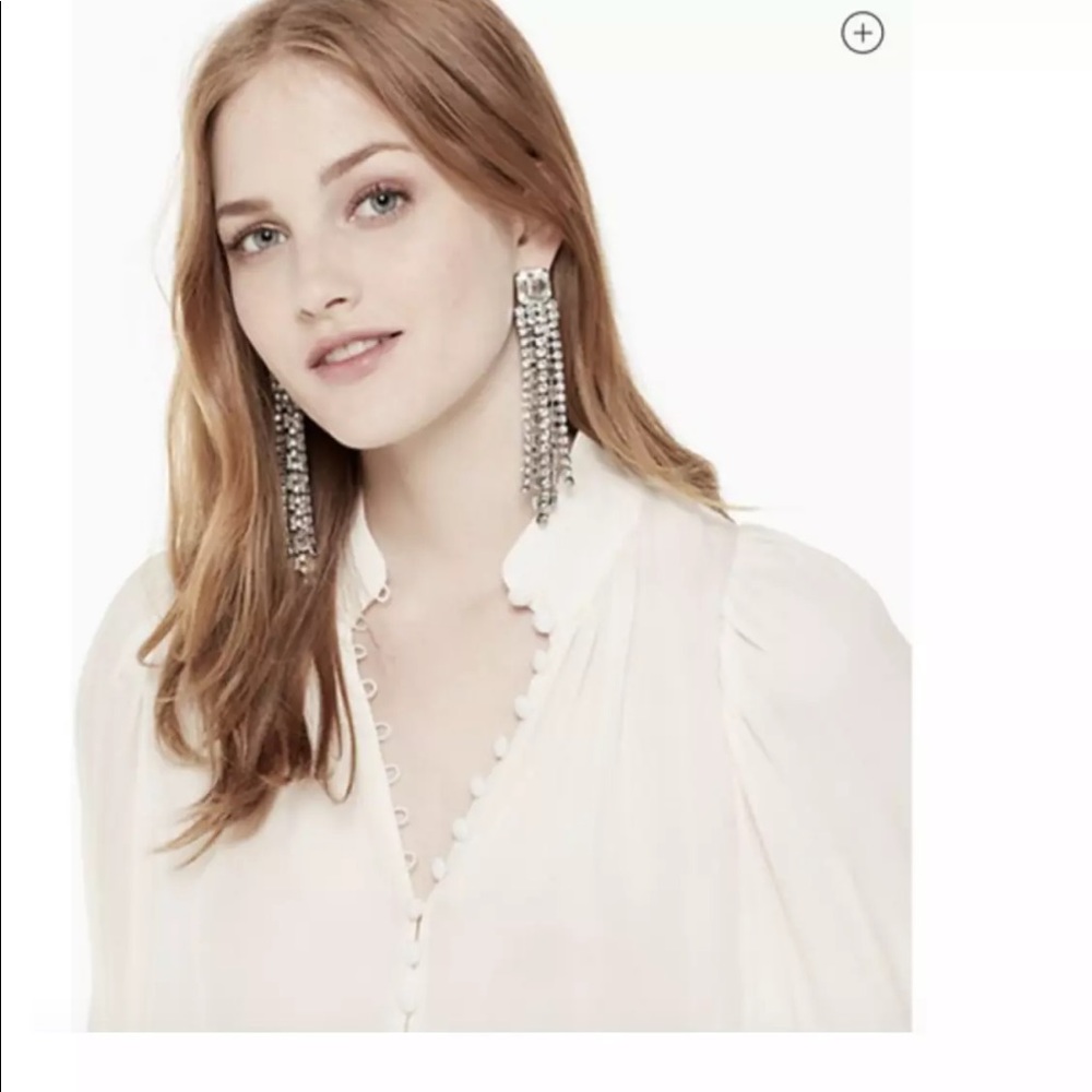 Kate Spade Glitzville Crystal chain drop earrings